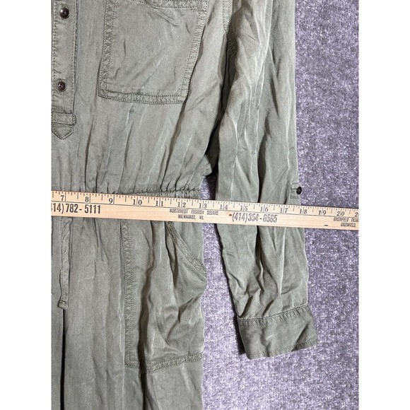 Old Navy Long Sleeve Jogger Leg Utility Jumpsuit Girls Size XL 14 Green Pockets - Picture 13 of 16